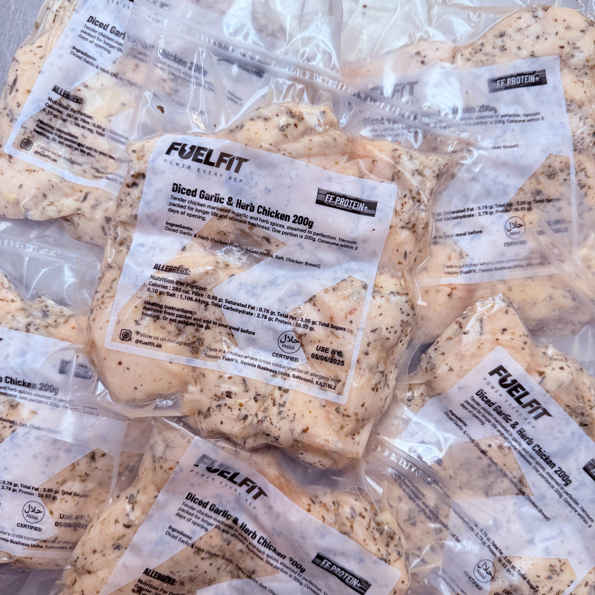 Diced Garlic & Herb Chicken 200g